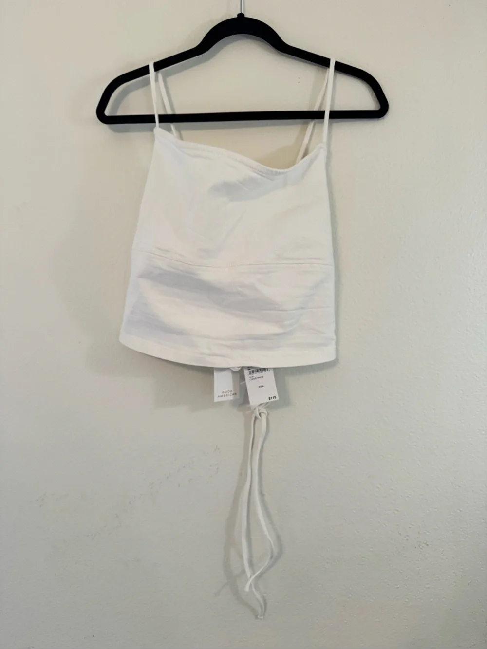 GOOD AMERICAN Tie Back Denim Crop Camisole - Picture 3 of 5